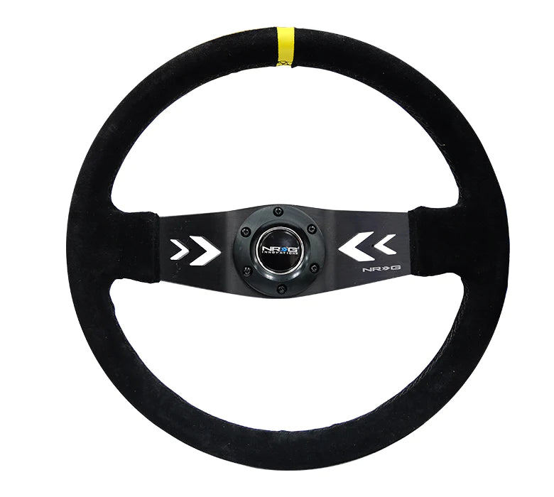 350MM Two Spoke Steering Wheel Suede