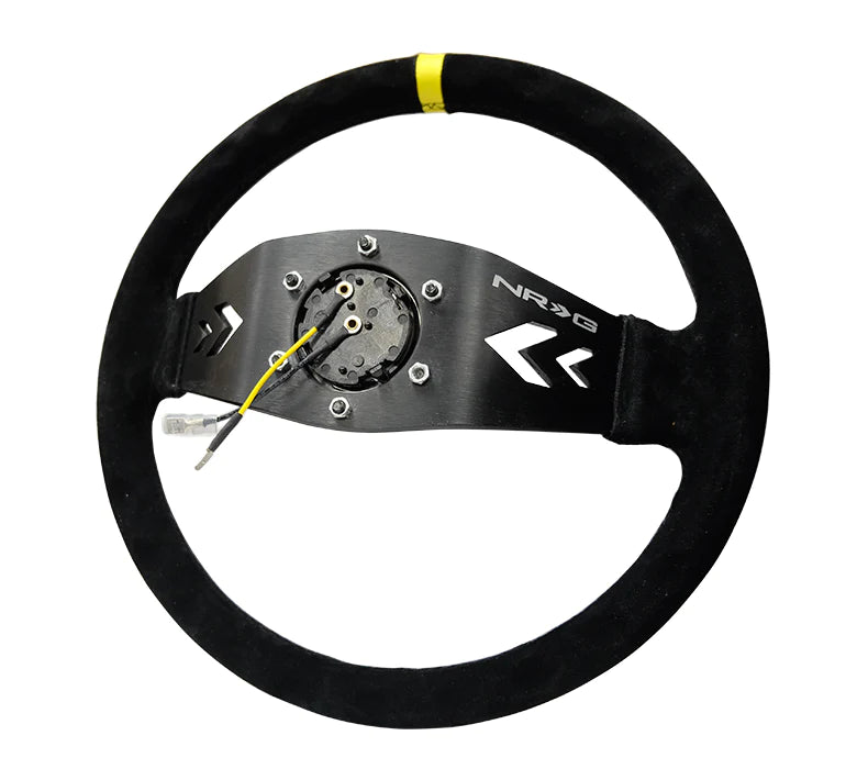 350MM Two Spoke Steering Wheel Suede